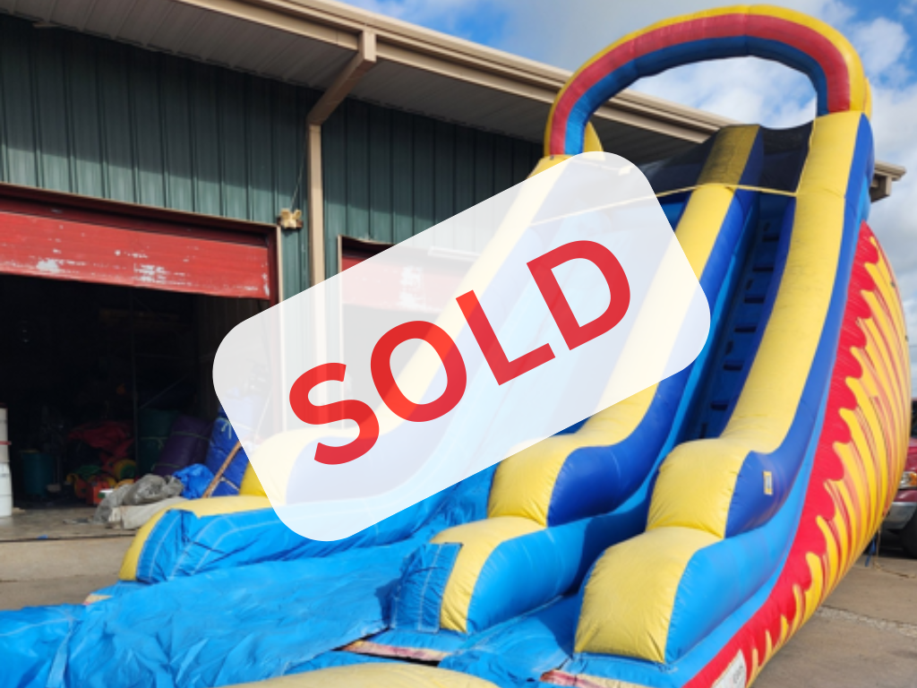 SOLD--Extra Large 18' Fire & Ice Waterslide